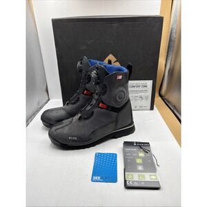 BRAND NEW W BOX REV'IT PIONEER BLACK H2O MOTORCYCLE BOOTS SIZE 7